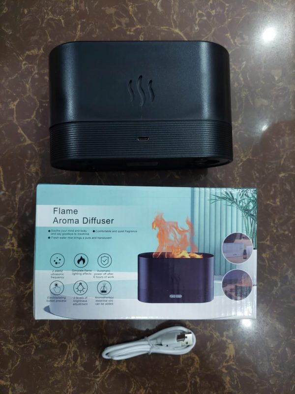 Flame Air Diffuser, Humidifier, Portable-noiseless Aroma Diffuser For Home, Office Or Yoga (body & Flame In Random Color)