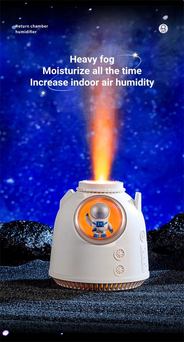 Astronaut Air Humidifier 260ml – Ultrasonic Aroma Diffuser & Night Light